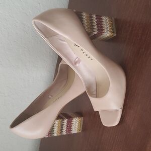 Katy Perry 'The Catie' Open Toe Pumps High Heel Nude color Shoes Size 10M